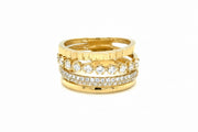 Multi Band Diamond Ring in 18K Yellow Gold