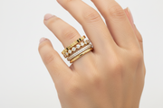 Multi Band Diamond Ring in 18K Yellow Gold