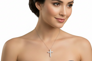 18k white gold Diamond Cross
