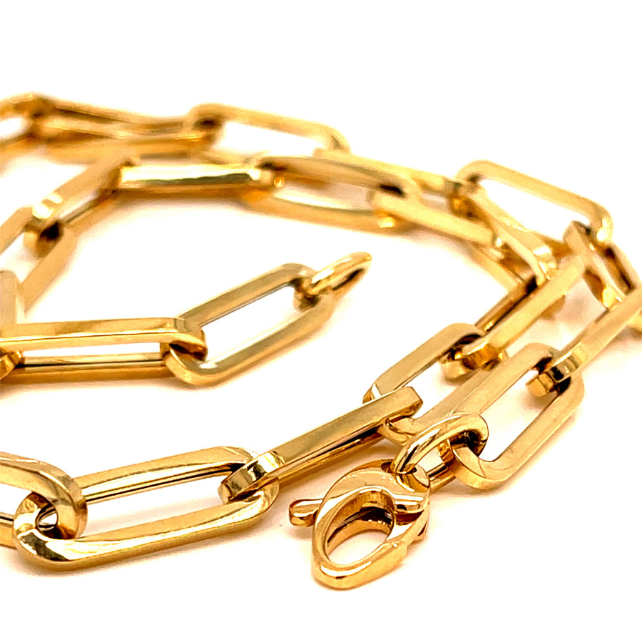 Paperclip Bold Style Necklace in 18K Yellow Gold