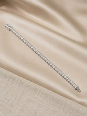 14.45 CTW Oval Lab Diamond Tennis Bracelet in 18K White Gold