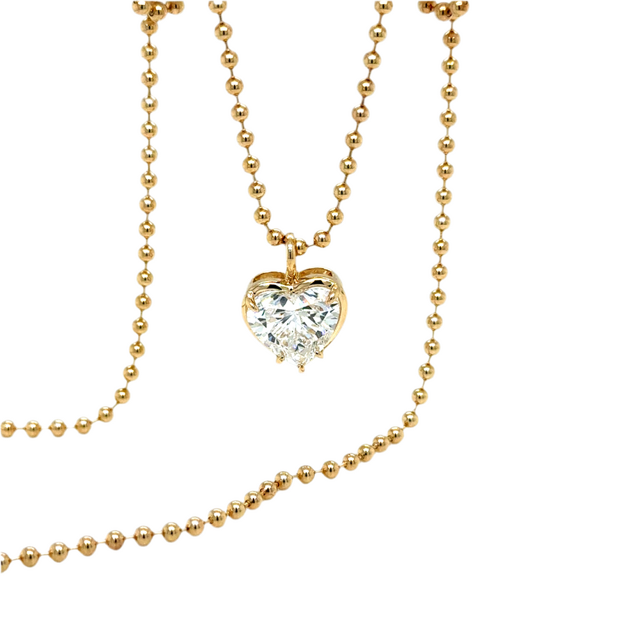 Heart shaped 2.59ct Lab diamond Necklace