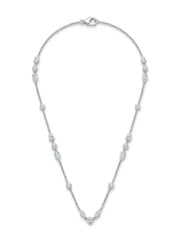 3.63carat Floating diamonds 18k white gold necklace