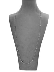 White gold Necklace with round and marquise diamonds