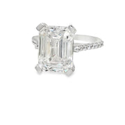 8ct Moissanite Statement Ring in 9k White Gold