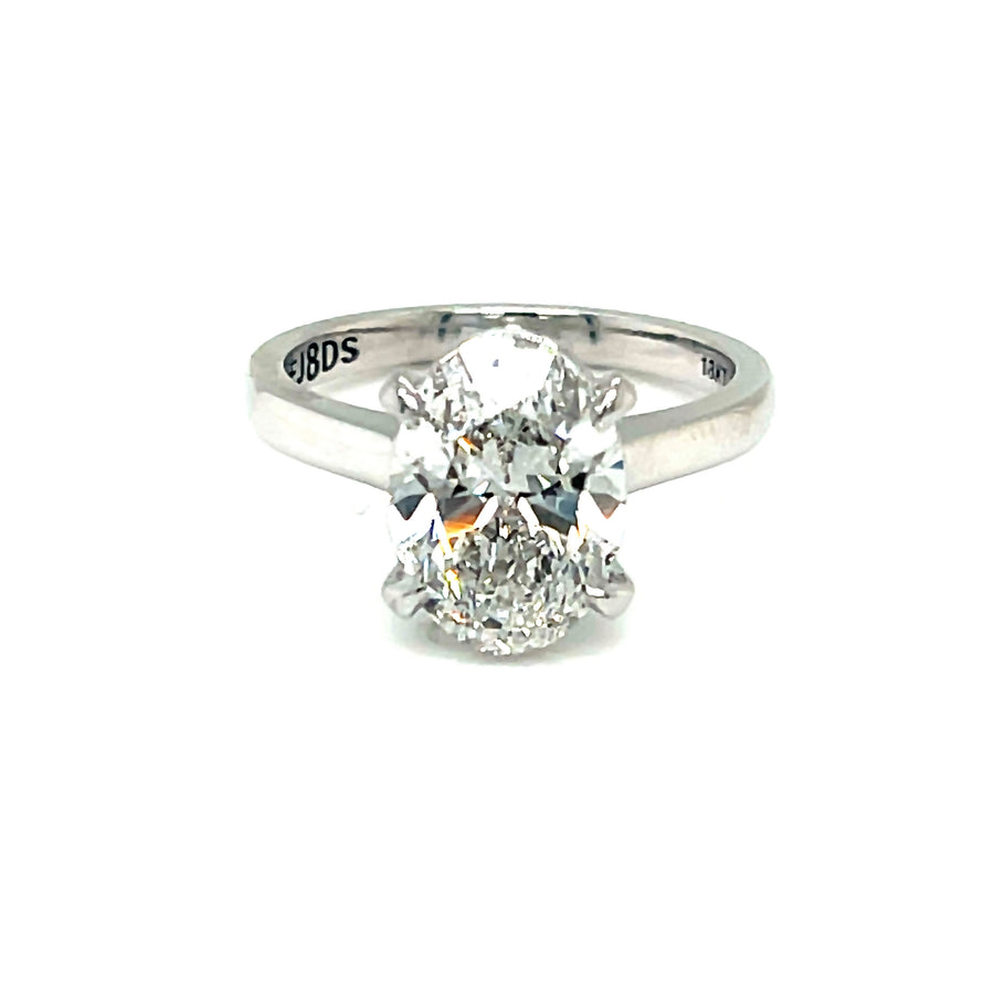 Solitaire Oval Diamond Ring