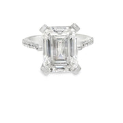 8ct Moissanite Statement Ring in 9k White Gold