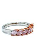 Natural Pink Marquise Diamond Ring