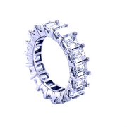Eternity Emerald cut lab diamond Ring