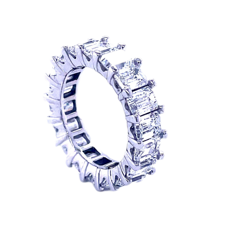Eternity Emerald cut lab diamond Ring