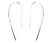 9ct White gold shepperd hook earrings with diamonds - ForeverJewels Design Studio 8