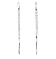 9ct White gold shepperd hook earrings with diamonds - ForeverJewels Design Studio 8