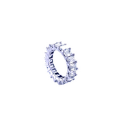 Eternity Emerald cut lab diamond Ring