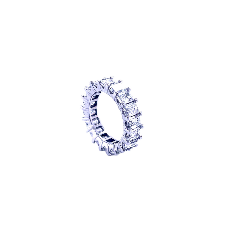 Eternity Emerald cut lab diamond Ring