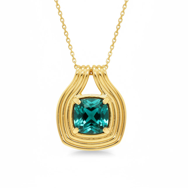 Blue Lagoon 5.62ct 18k yellow gold Necklace