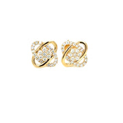 Yellow gold diamond studs