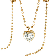 Heart shaped 2.59ct Lab diamond Necklace