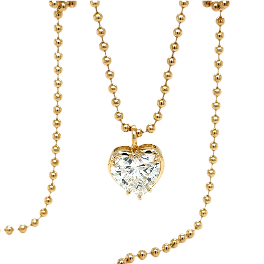 Heart shaped 2.59ct Lab diamond Necklace
