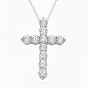 18k white gold Diamond Cross