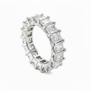 Eternity Emerald cut lab diamond Ring