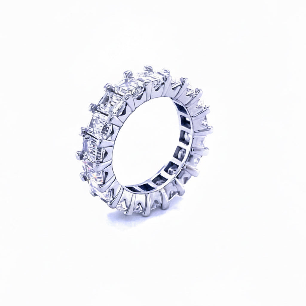 Eternity Emerald cut lab diamond Ring