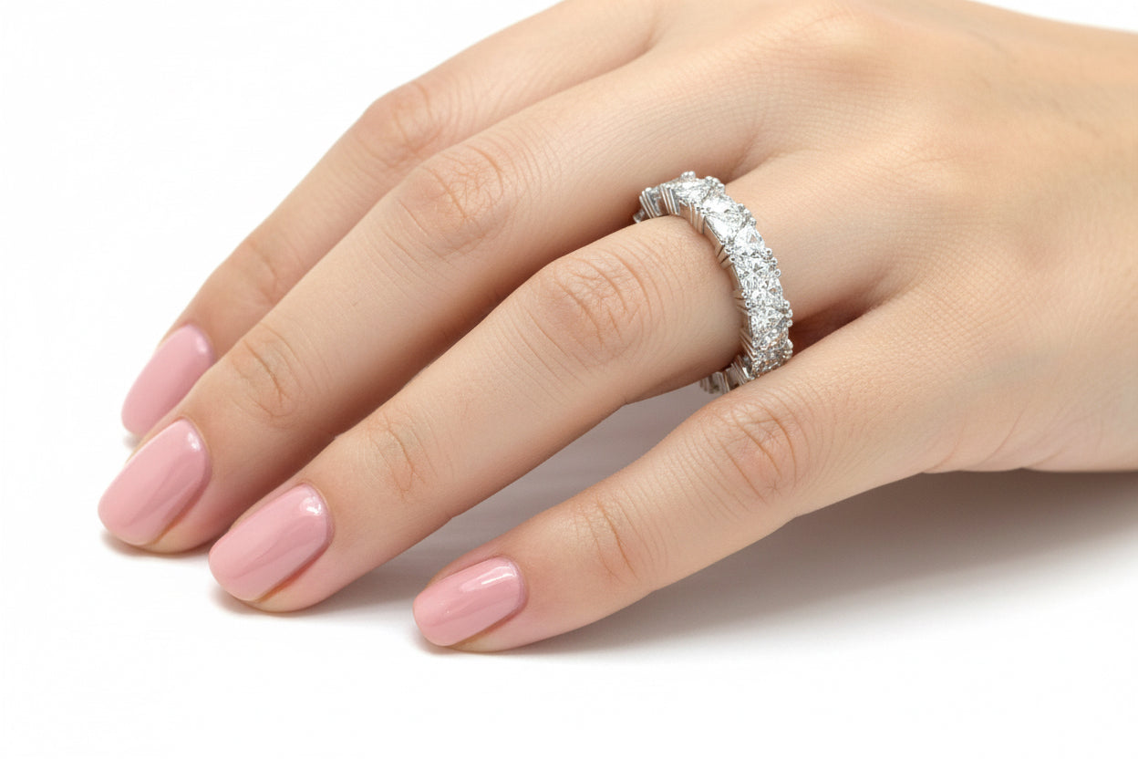 Platinum Trillion Diamond Eternity Ring