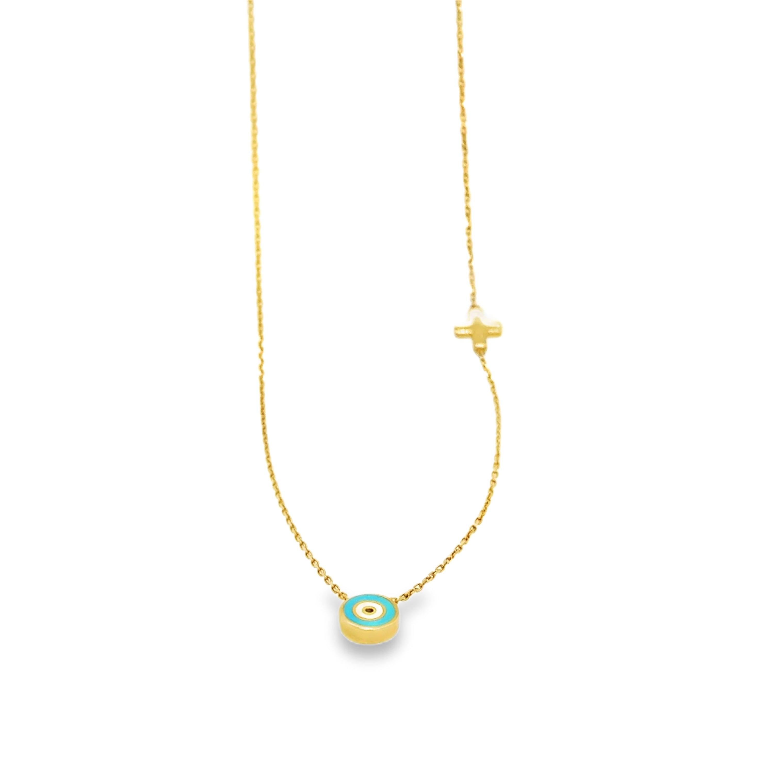 Evil Eye Protection and cross charm Necklace