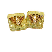 Bee Earrings Studs in 18k yellow gold