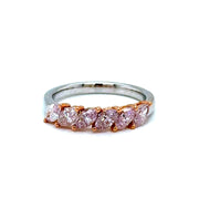 Natural Pink Marquise Diamond Ring