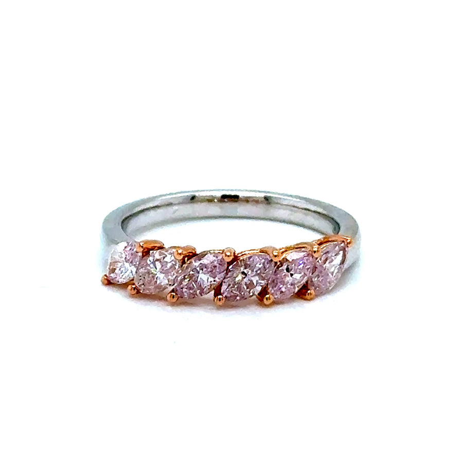 Natural Pink Marquise Diamond Ring
