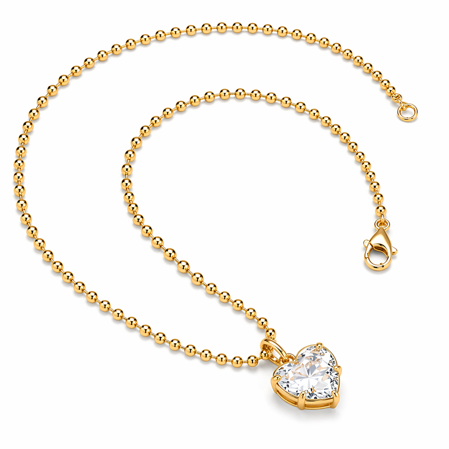 Heart shaped Diamond Necklace