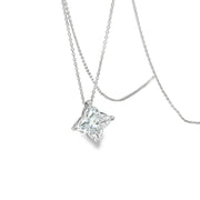 Lab-Grown Star Diamond Pendant in 18K White Gold