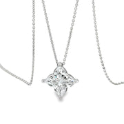 Lab-Grown Star Diamond Pendant in 18K White Gold