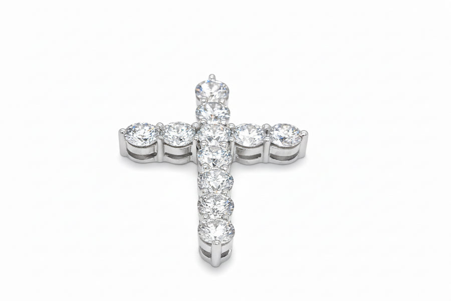 18k white gold Diamond Cross