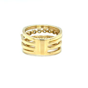 Multi Band Diamond Ring in 18K Yellow Gold