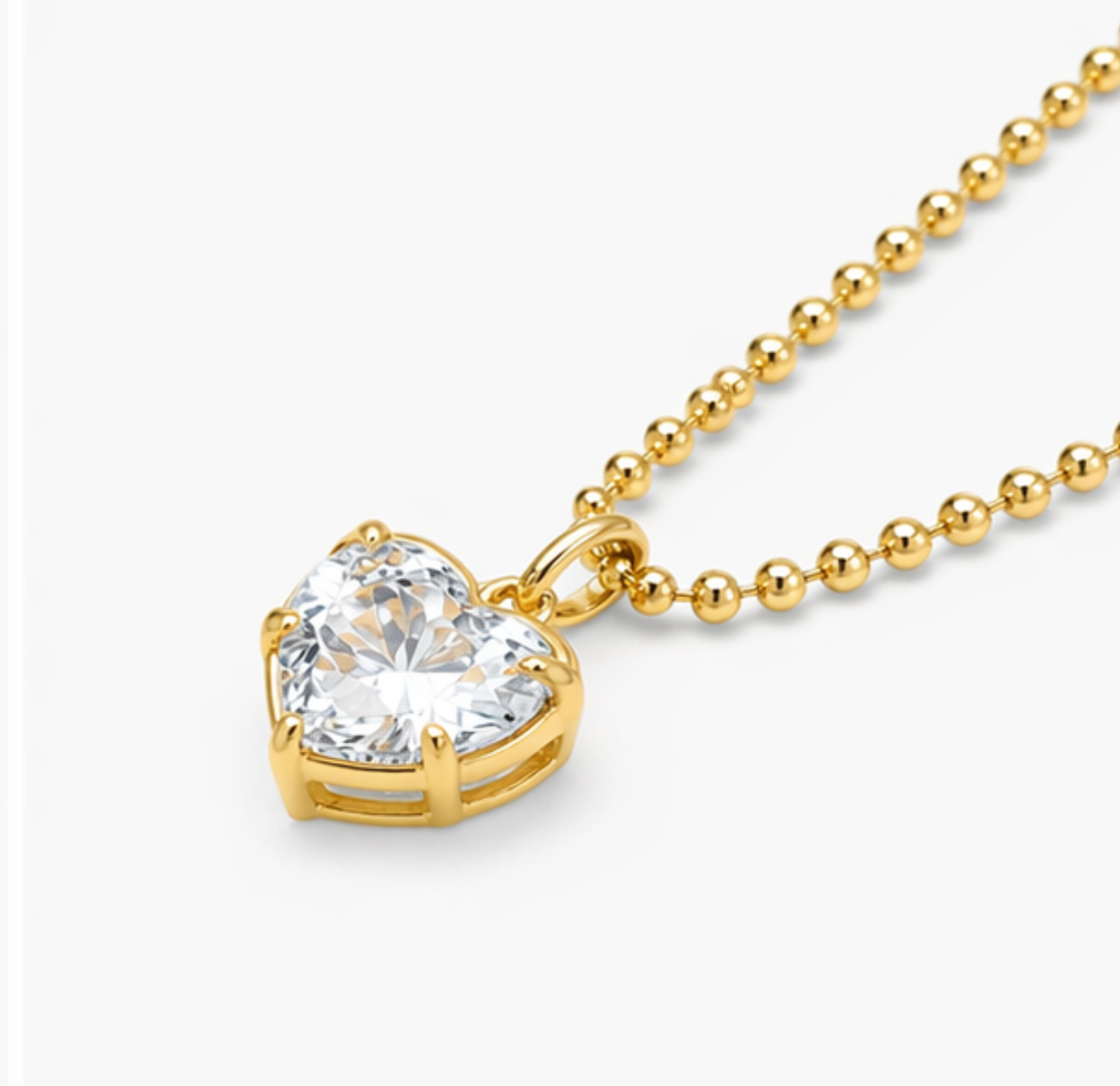 Heart shaped Diamond Necklace