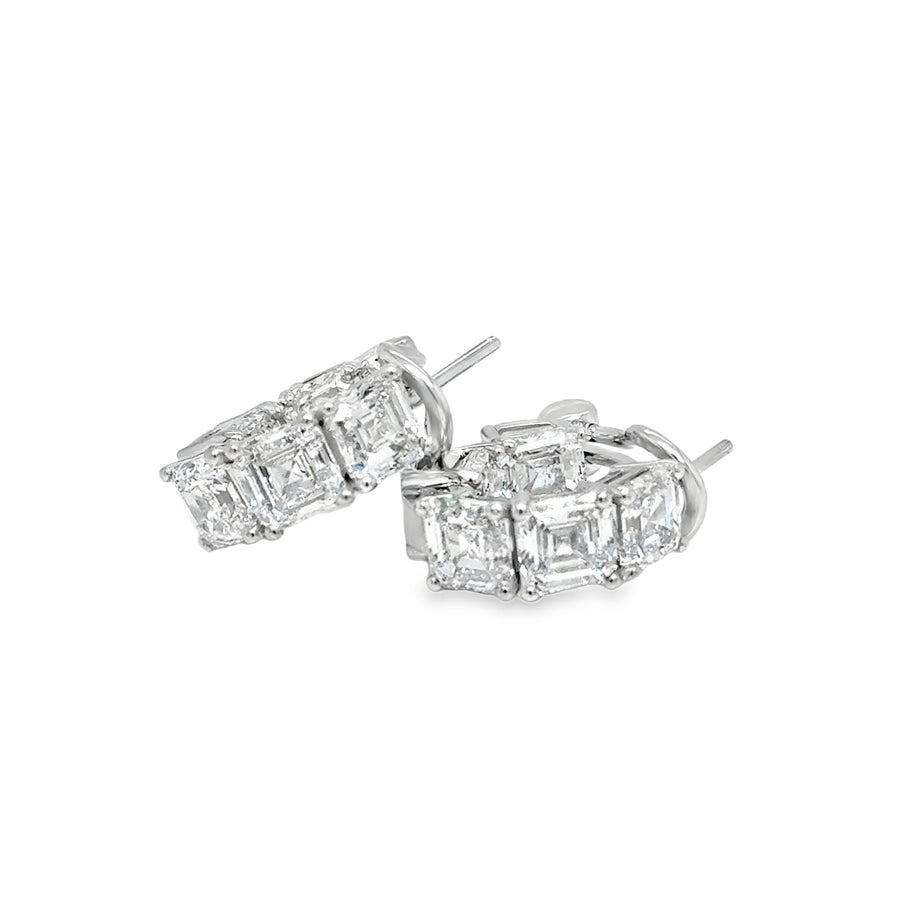 Asscher Cut Lab Diamond Huggies – 10.65ct TW