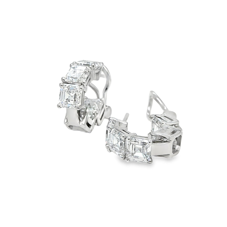 Asscher Cut Lab Diamond Huggies – 10.65ct TW