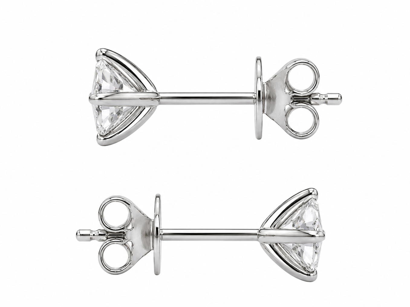 Asscher cut 2ct TDW Diamond Studs