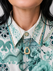 Blue Lagoon 5.62ct 18k yellow gold Necklace