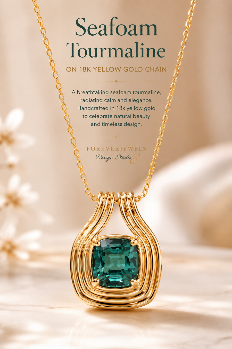 Blue Lagoon 5.62ct 18k yellow gold Necklace