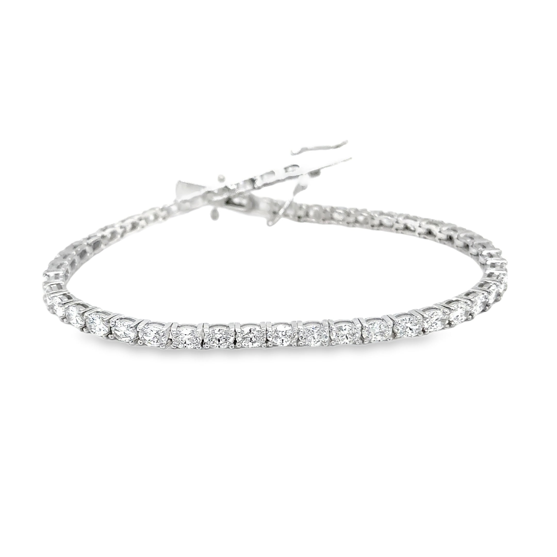 Oval shaped lab Diamond Tennis bracelet
