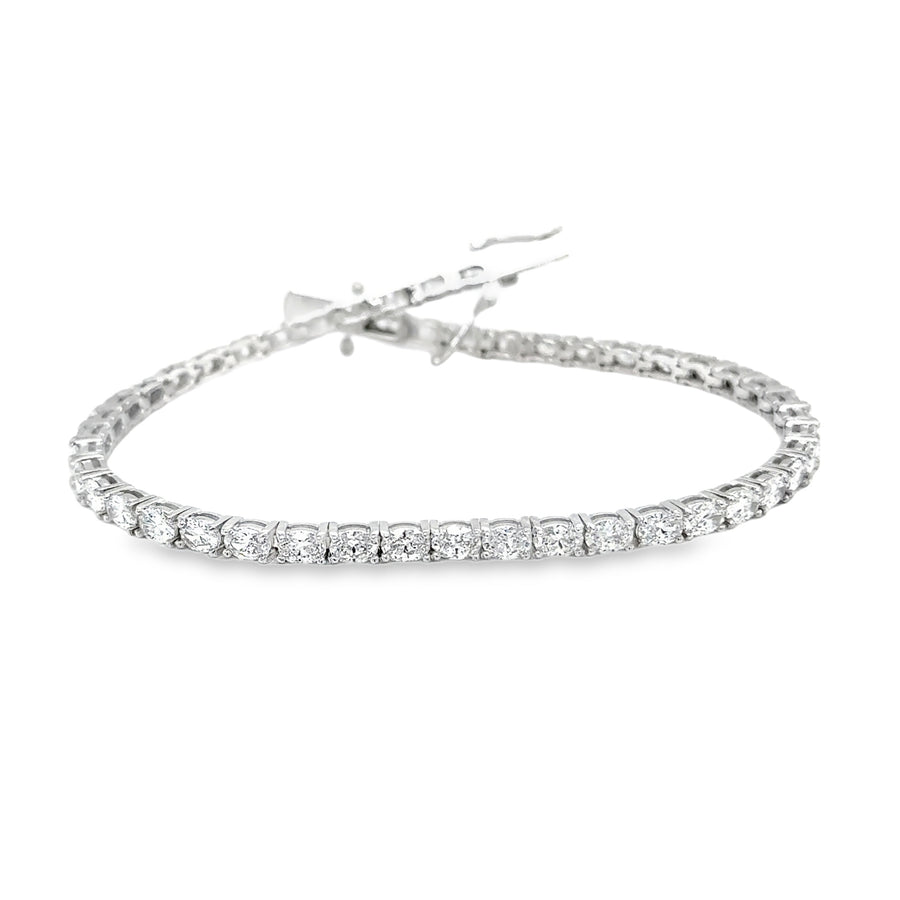 Oval shaped lab Diamond Tennis bracelet