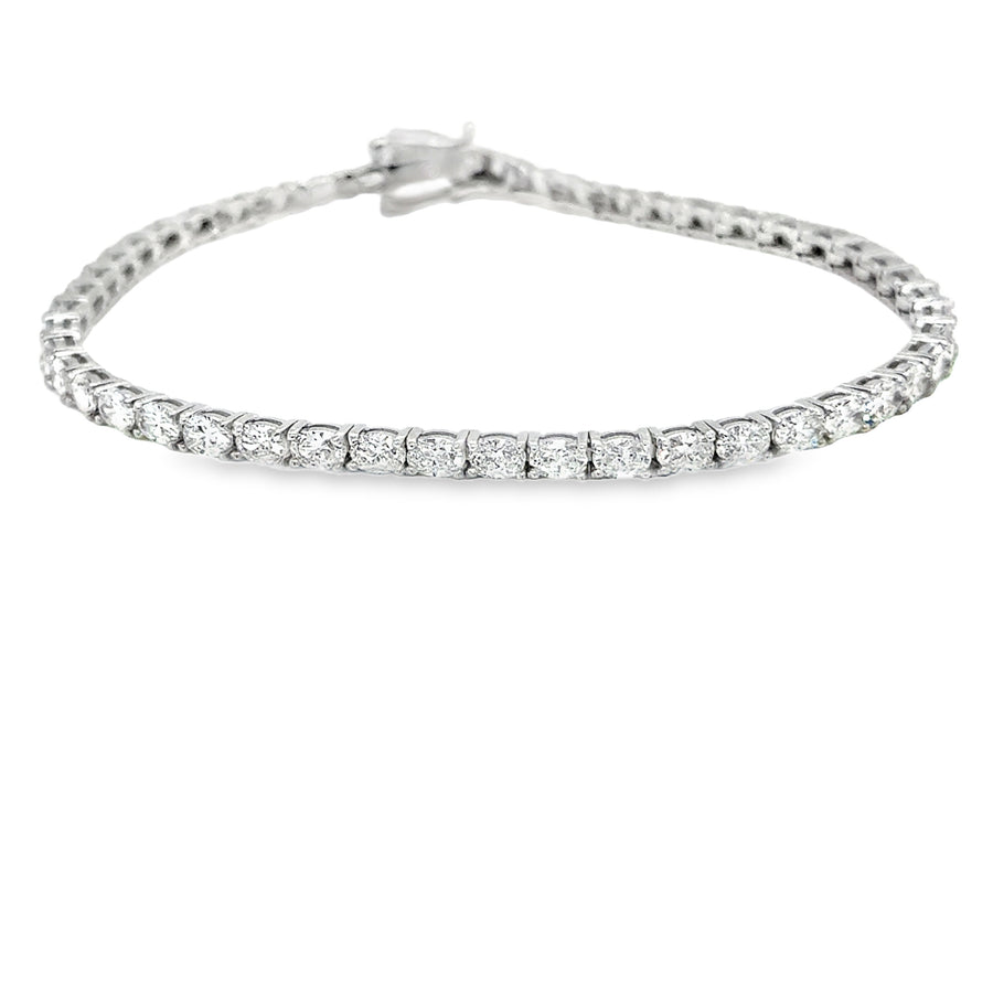 Oval shaped lab Diamond Tennis bracelet