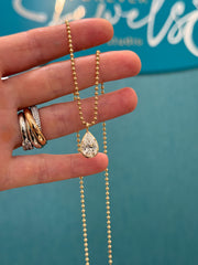 Lab grown Tear drop Diamond necklace