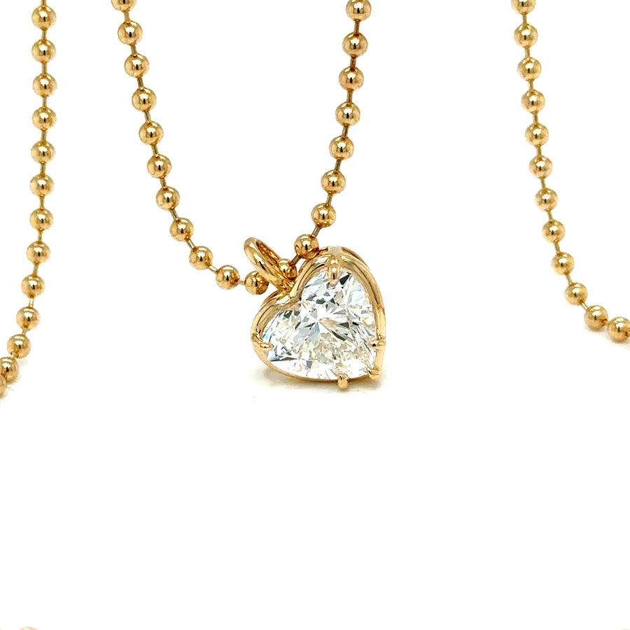 Heart shaped 2.59ct Lab diamond Necklace