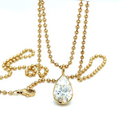 Lab grown Tear drop Diamond necklace