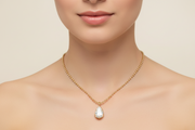 Tear drop Diamond necklace