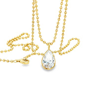 Lab grown Tear drop Diamond necklace