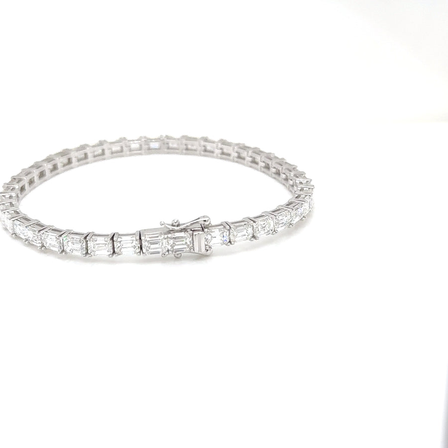 Emerald cut Diamond Tennis bracelet